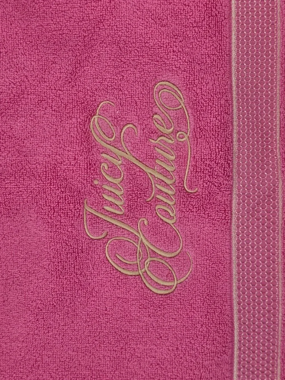 Juicy Couture Hot Pink Gold 6 Piece Bath Towel Set 100% Cotton NWT